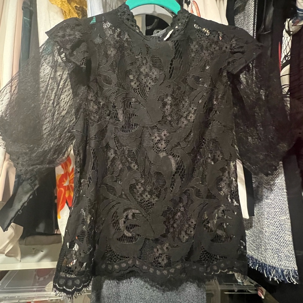 Black lace top